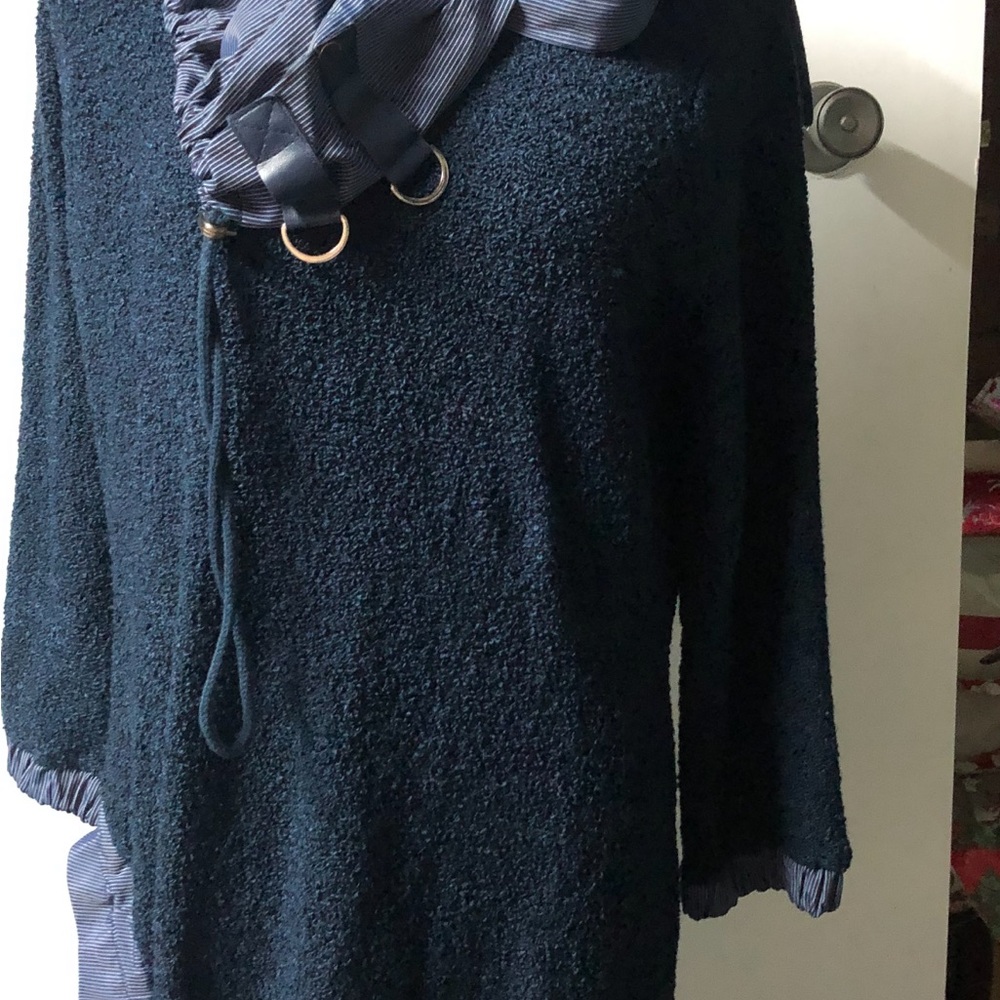 Feelings Size XL Navy Long Sleeve Dress